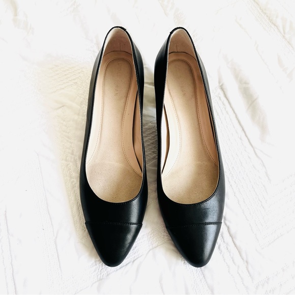 Cole Haan The Go To Block Heel Pump Solid Black leather close toe waterproof 6.5 - Picture 3 of 10